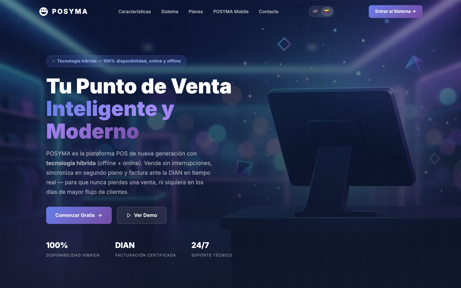 POSYMA landing page